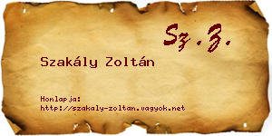Szakály Zoltán névjegykártya