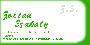 zoltan szakaly business card
